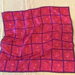 Rich pink hand-rolled Japanese scarf